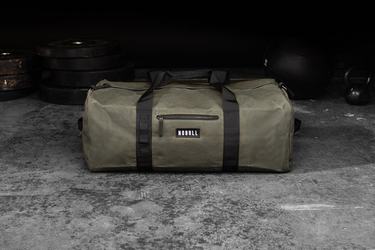 Nobull Xl Waxed Canvas Traditional Men's Duffle Olive | Australia (IA5148)